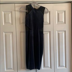 French Connection Blue Velvet Dress